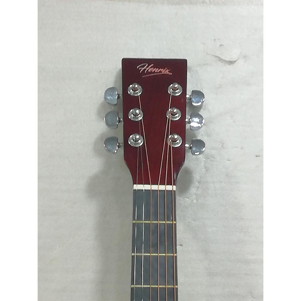henrix acoustic guitars henrix 38c cutaway acoustic guitar with dual action truss rod, gigbag, picks, string set, strap, cloth & ebook - left handed - open box b stock