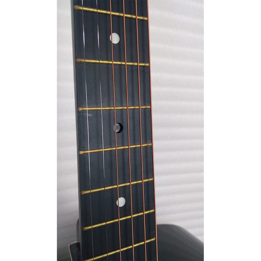 henrix acoustic guitars henrix 38c cutaway acoustic guitar with dual action truss rod, gigbag, picks, string set, strap, cloth & ebook - left handed - open box b stock