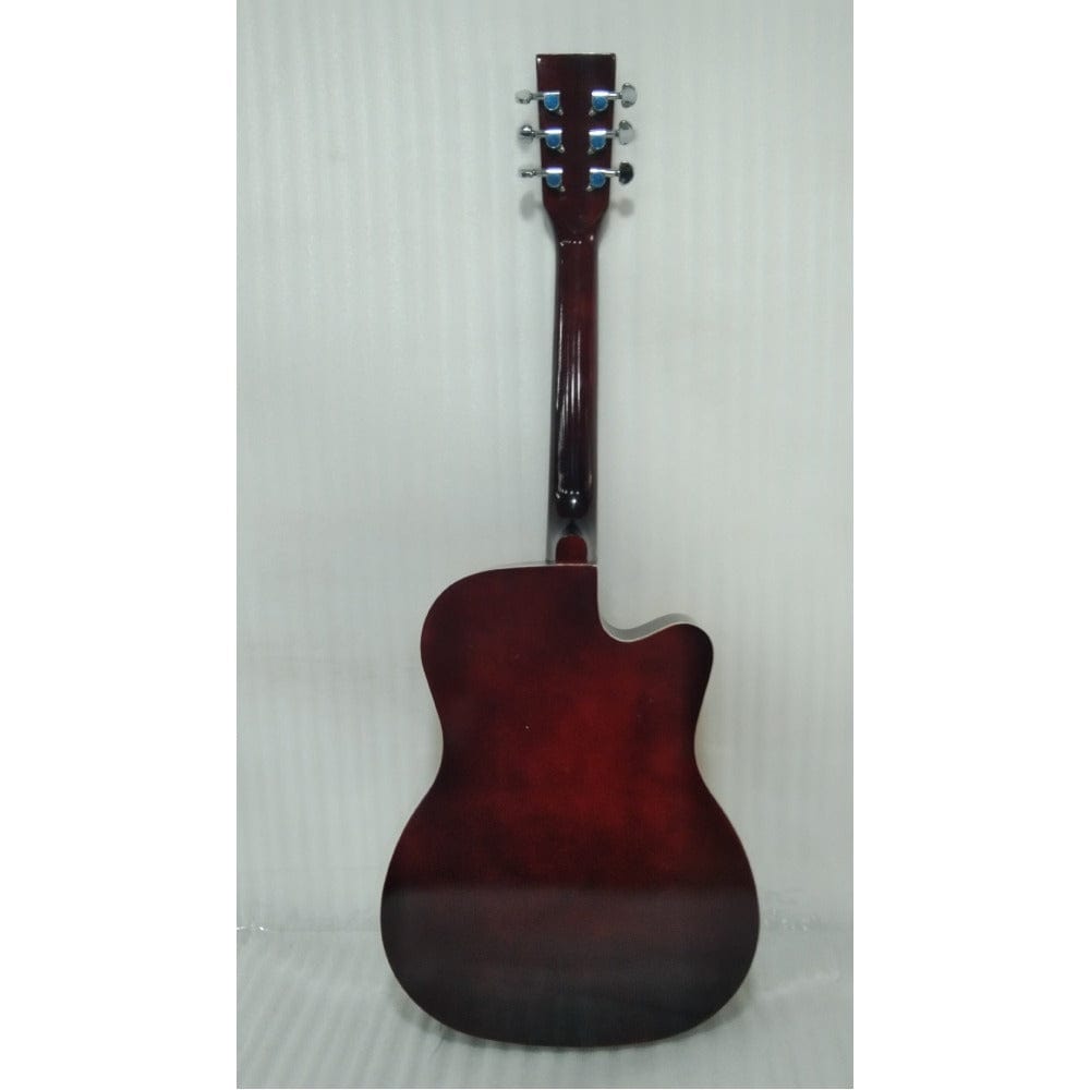henrix acoustic guitars henrix 38c cutaway acoustic guitar with dual action truss rod, gigbag, picks, string set, strap, cloth & ebook - left handed - open box b stock