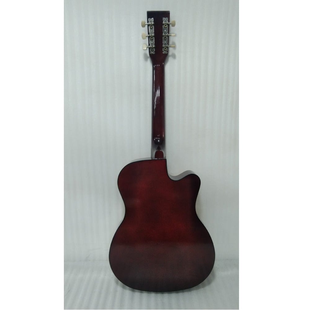 henrix acoustic guitars henrix 38c cutaway acoustic guitar with dual action truss rod, gigbag, picks, string set, strap, cloth & ebook - left handed - open box b stock