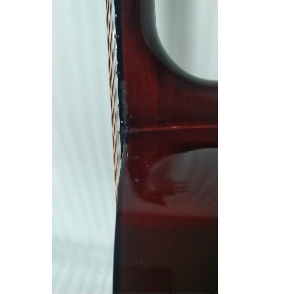 henrix acoustic guitars henrix 38c cutaway acoustic guitar with dual action truss rod, gigbag, picks, string set, strap, cloth & ebook - left handed - open box b stock