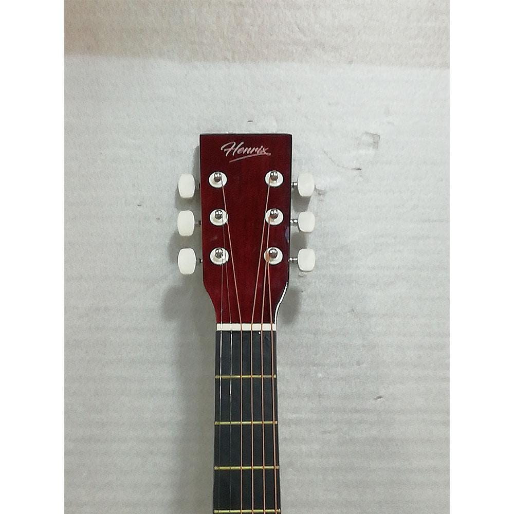 henrix acoustic guitars henrix 38c cutaway acoustic guitar with dual action truss rod, gigbag, picks, string set, strap, cloth & ebook - open box b stock