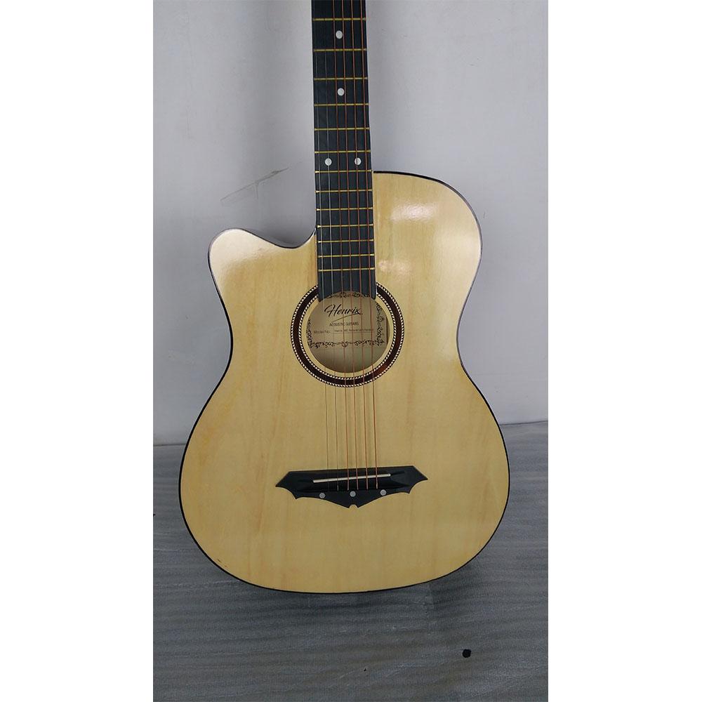 henrix acoustic guitars henrix 38c cutaway acoustic guitar with dual action truss rod, gigbag, picks, string set, strap, cloth & ebook - open box b stock #barcode_202101650109