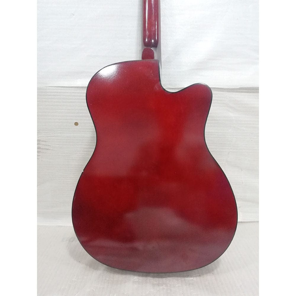 henrix acoustic guitars henrix 38c cutaway acoustic guitar with dual action truss rod, gigbag, picks, string set, strap, cloth & ebook - open box b stock #barcode_202101680654