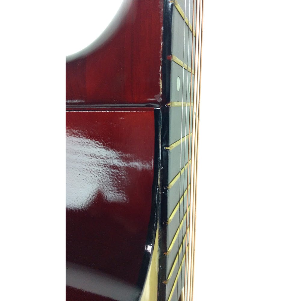 henrix acoustic guitars henrix 38c cutaway acoustic guitar with dual action truss rod, gigbag, picks, string set, strap, cloth & ebook - open box b stock #barcode_202101680818