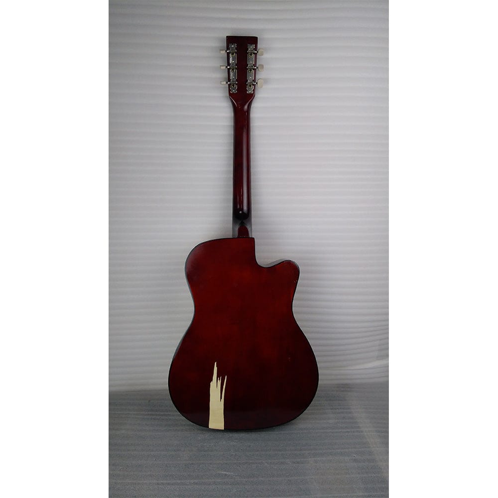 henrix acoustic guitars henrix 38c cutaway acoustic guitar with dual action truss rod, gigbag, picks, string set, strap, cloth & ebook - open box b stock #barcode_202101680818