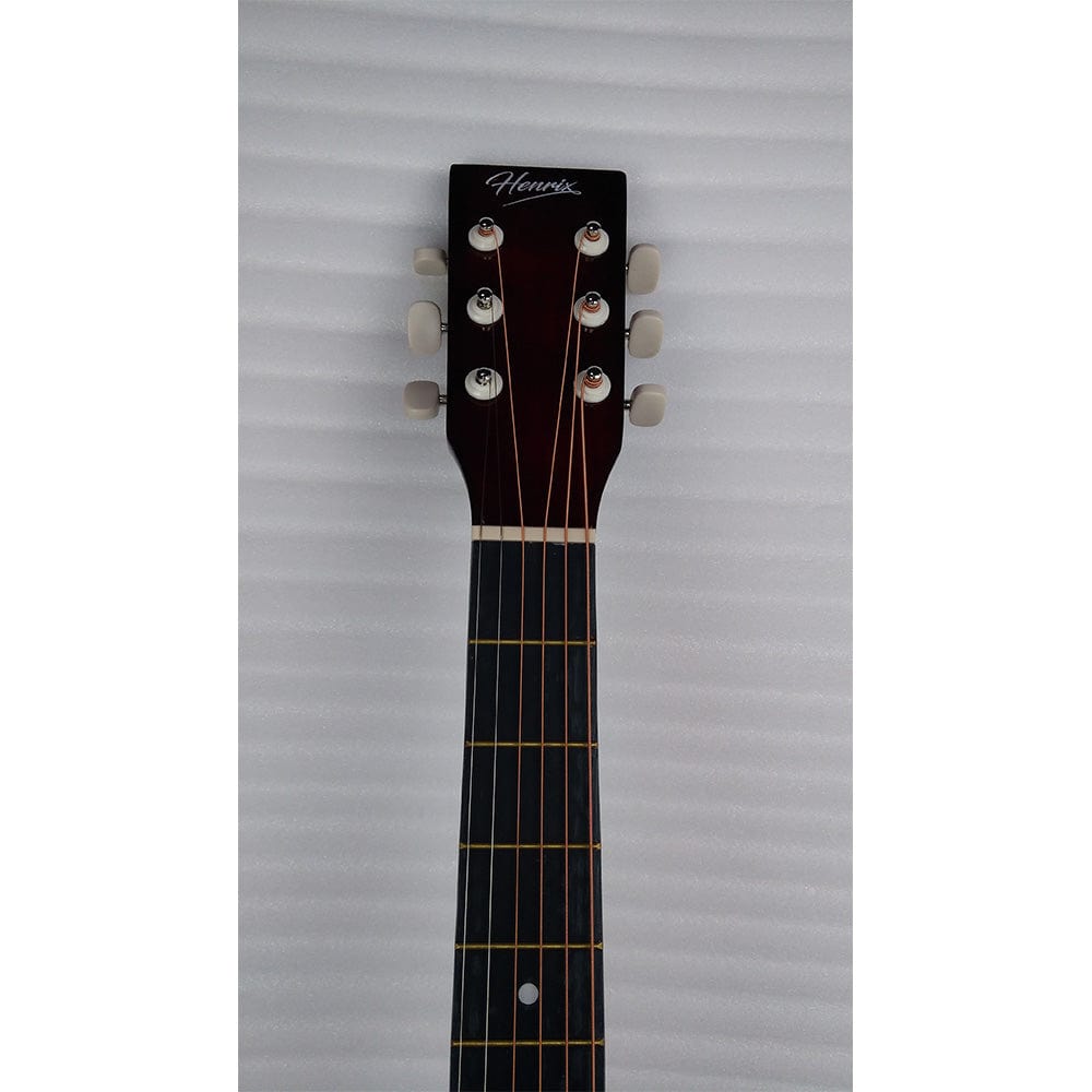 henrix acoustic guitars henrix 38c cutaway acoustic guitar with dual action truss rod, gigbag, picks, string set, strap, cloth & ebook - open box b stock #barcode_202101680818