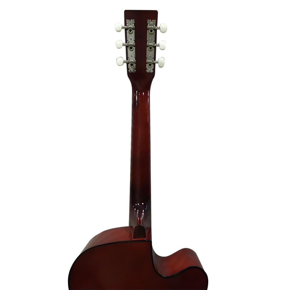 henrix acoustic guitars henrix 38c left-handed cutaway acoustic guitar with dual action truss rod, gigbag, picks, string set, strap, cloth & ebook - open box