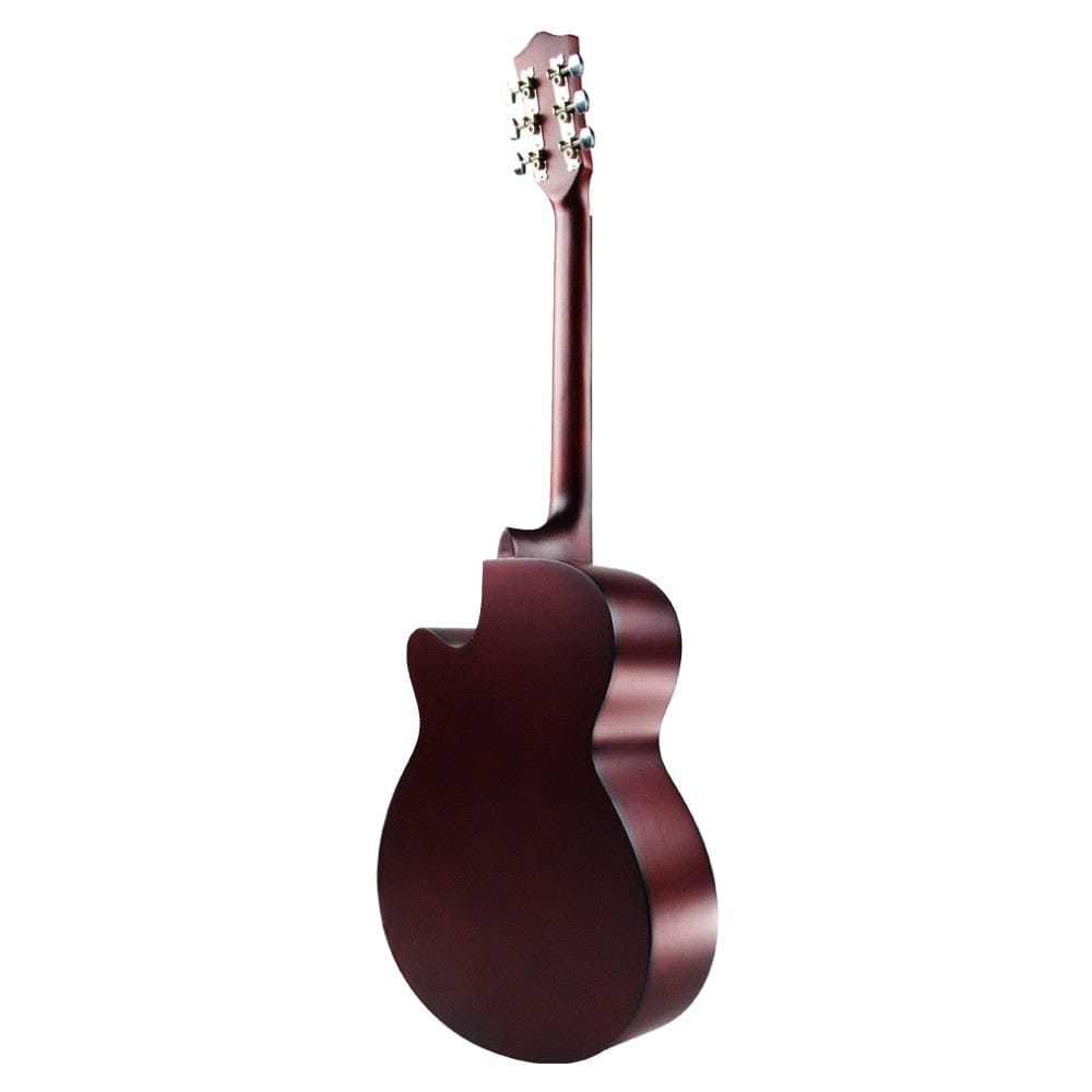 henrix acoustic guitars henrix 40c 40-inch cutaway acoustic guitar with dual action truss rod, gigbag, picks, string set, strap, cloth & ebook - open box