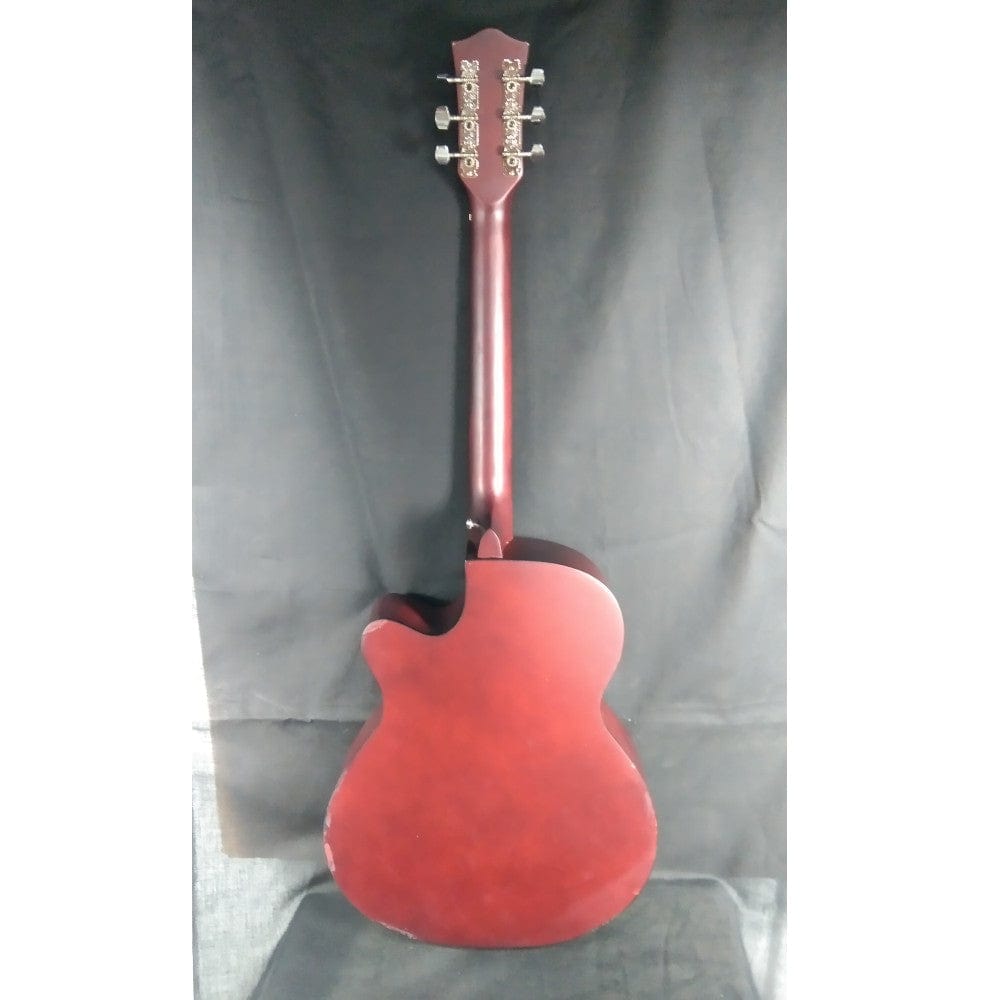 henrix acoustic guitars henrix 40c 40-inch cutaway acoustic guitar with dual action truss rod, gigbag, picks, string set, strap, cloth & ebook - open box b stock #barcode_