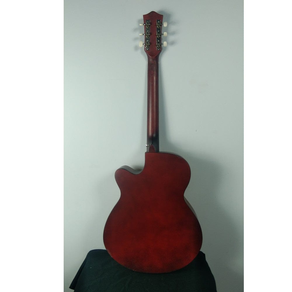 henrix acoustic guitars henrix 40c 40-inch cutaway acoustic guitar with dual action truss rod, gigbag, picks, string set, strap, cloth & ebook - open box b stock #barcode_