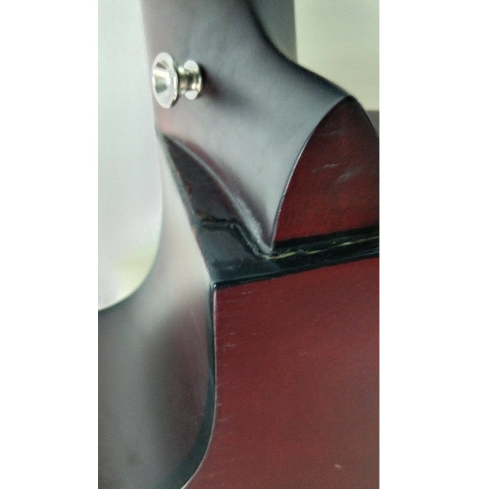 henrix acoustic guitars henrix 40c 40-inch cutaway acoustic guitar with dual action truss rod, gigbag, picks, string set, strap, cloth & ebook - open box b stock #barcode_