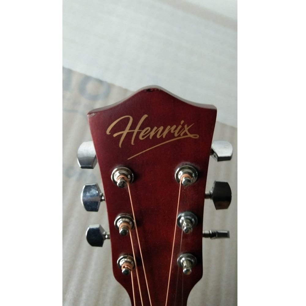 henrix acoustic guitars henrix 40c 40-inch cutaway acoustic guitar with dual action truss rod, gigbag, picks, string set, strap, cloth & ebook - open box b stock #barcode_