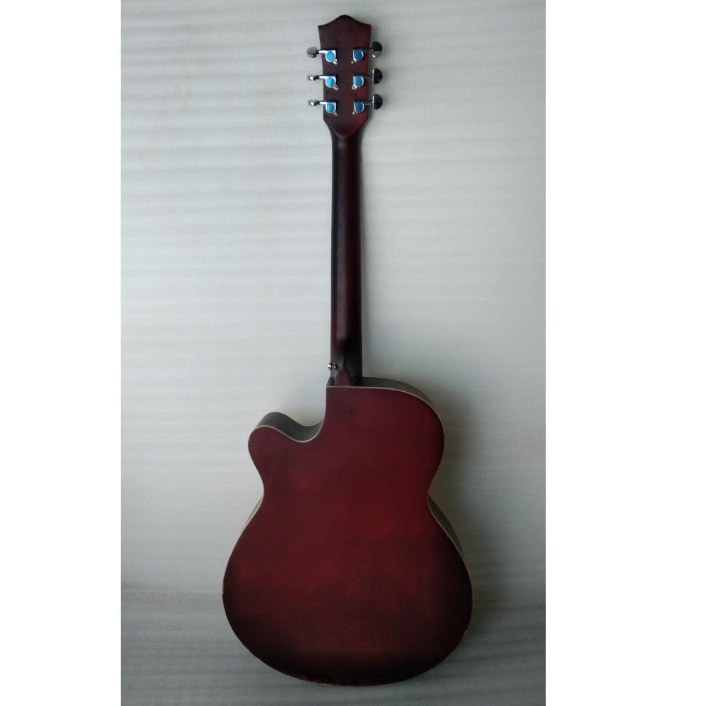 henrix acoustic guitars henrix 40c 40-inch cutaway acoustic guitar with dual action truss rod, gigbag, picks, string set, strap, cloth & ebook - open box b stock