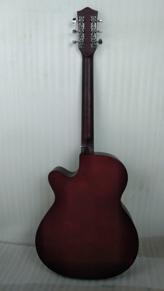 henrix acoustic guitars henrix 40c 40-inch cutaway acoustic guitar with dual action truss rod, gigbag, picks, string set, strap, cloth & ebook - open box b stock #barcode_