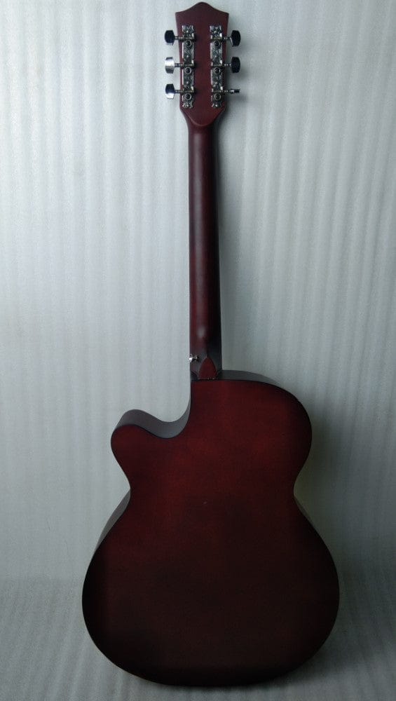 henrix acoustic guitars henrix 40c 40-inch cutaway acoustic guitar with dual action truss rod, gigbag, picks, string set, strap, cloth & ebook - open box b stock #barcode_