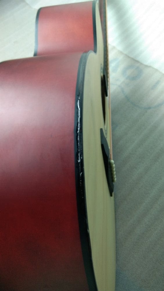 henrix acoustic guitars henrix 40c 40-inch cutaway acoustic guitar with dual action truss rod, gigbag, picks, string set, strap, cloth & ebook - open box b stock #barcode_