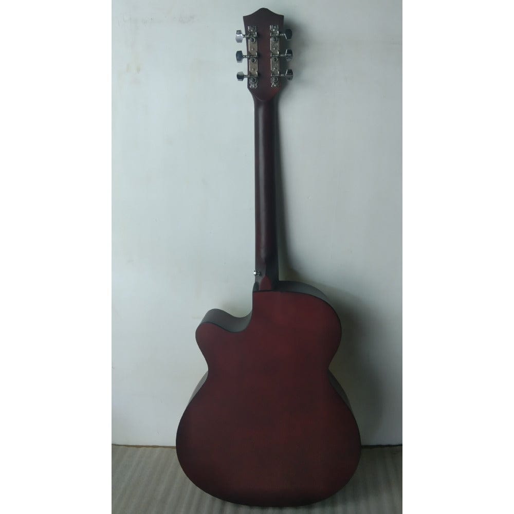 henrix acoustic guitars henrix 40c 40-inch cutaway acoustic guitar with dual action truss rod, gigbag, picks, string set, strap, cloth & ebook - open box b stock #barcode_