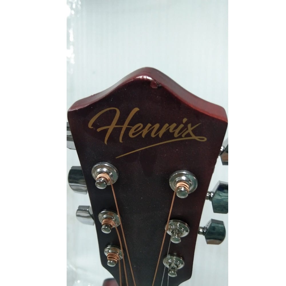 henrix acoustic guitars henrix 40c 40-inch cutaway acoustic guitar with dual action truss rod, gigbag, picks, string set, strap, cloth & ebook - open box b stock #barcode_