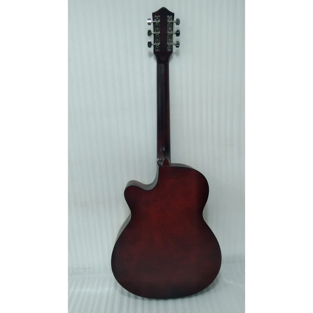 henrix acoustic guitars henrix 40c 40-inch cutaway acoustic guitar with dual action truss rod, gigbag, picks, string set, strap, cloth & ebook - open box b stock #barcode_