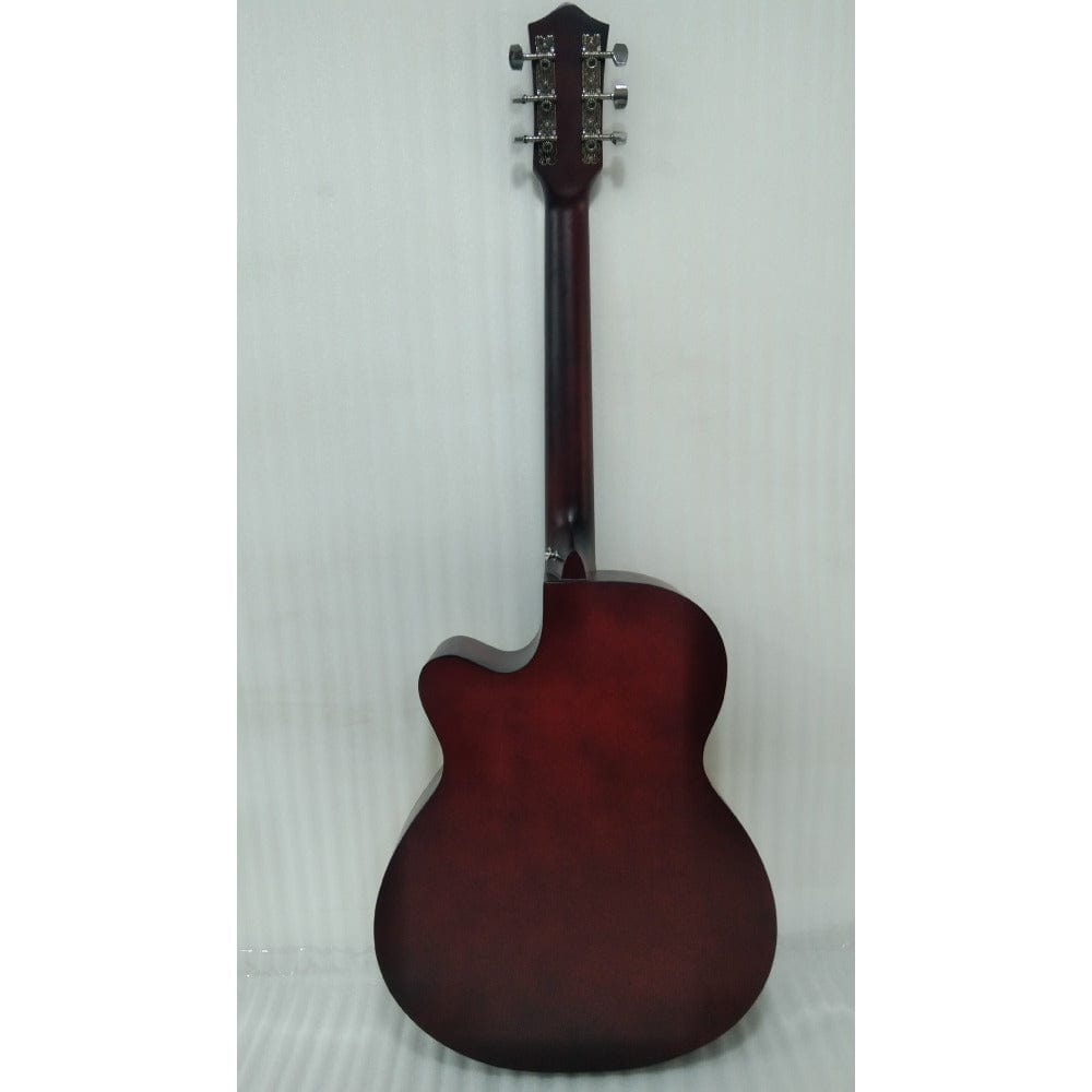 henrix acoustic guitars henrix 40c 40-inch cutaway acoustic guitar with dual action truss rod, gigbag, picks, string set, strap, cloth & ebook - open box b stock #barcode_