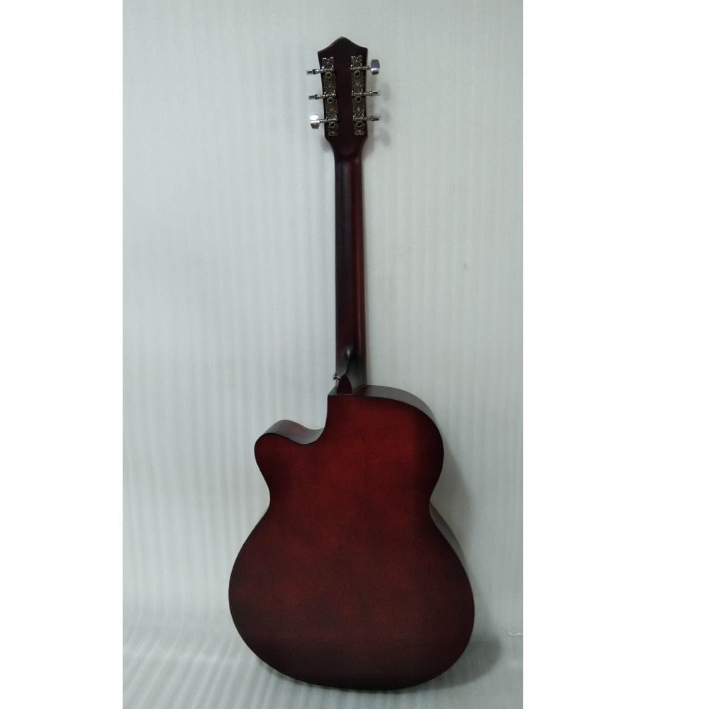 henrix acoustic guitars henrix 40c 40-inch cutaway acoustic guitar with dual action truss rod, gigbag, picks, string set, strap, cloth & ebook - open box b stock #barcode_