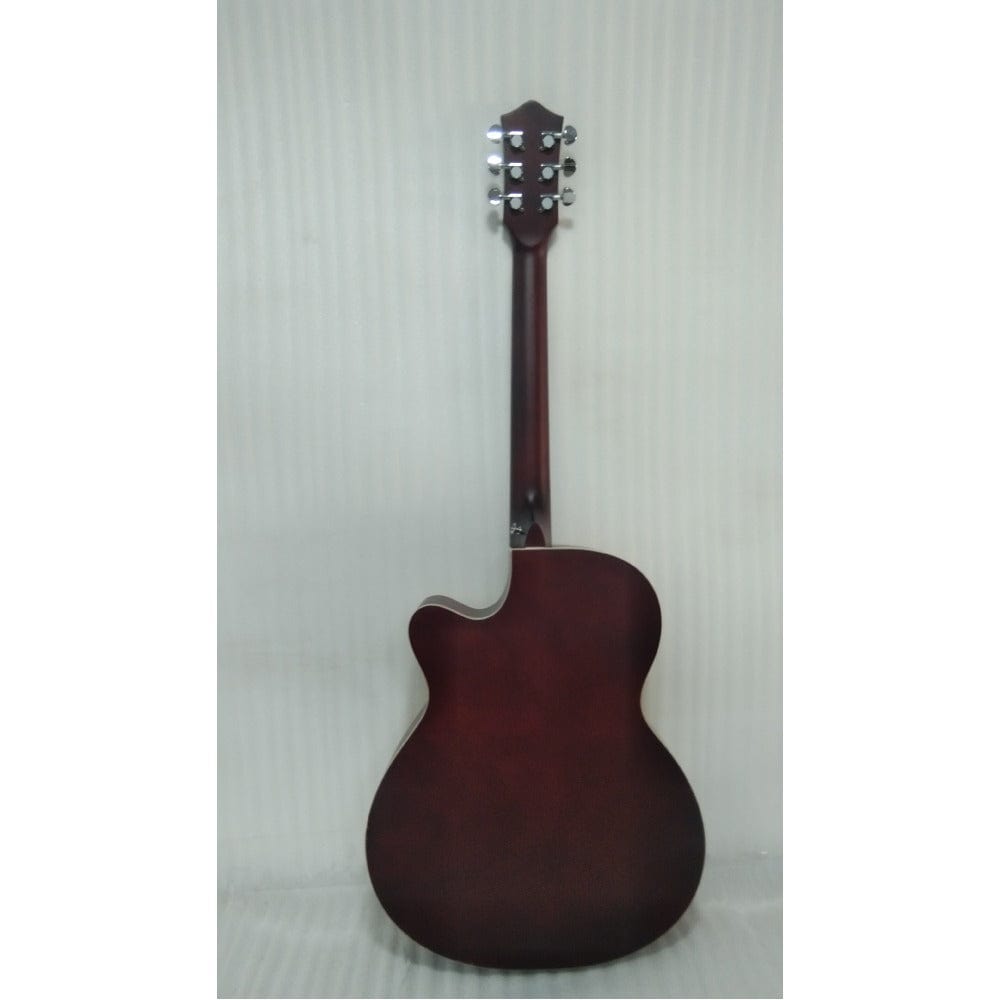 henrix acoustic guitars henrix 40c 40-inch cutaway acoustic guitar with dual action truss rod, gigbag, picks, string set, strap, cloth & ebook - open box b stock #barcode_