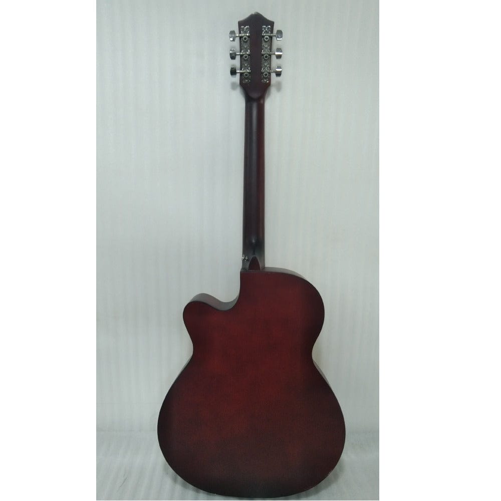 henrix acoustic guitars henrix 40c 40-inch cutaway acoustic guitar with dual action truss rod, gigbag, picks, string set, strap, cloth & ebook - open box b stock #barcode_