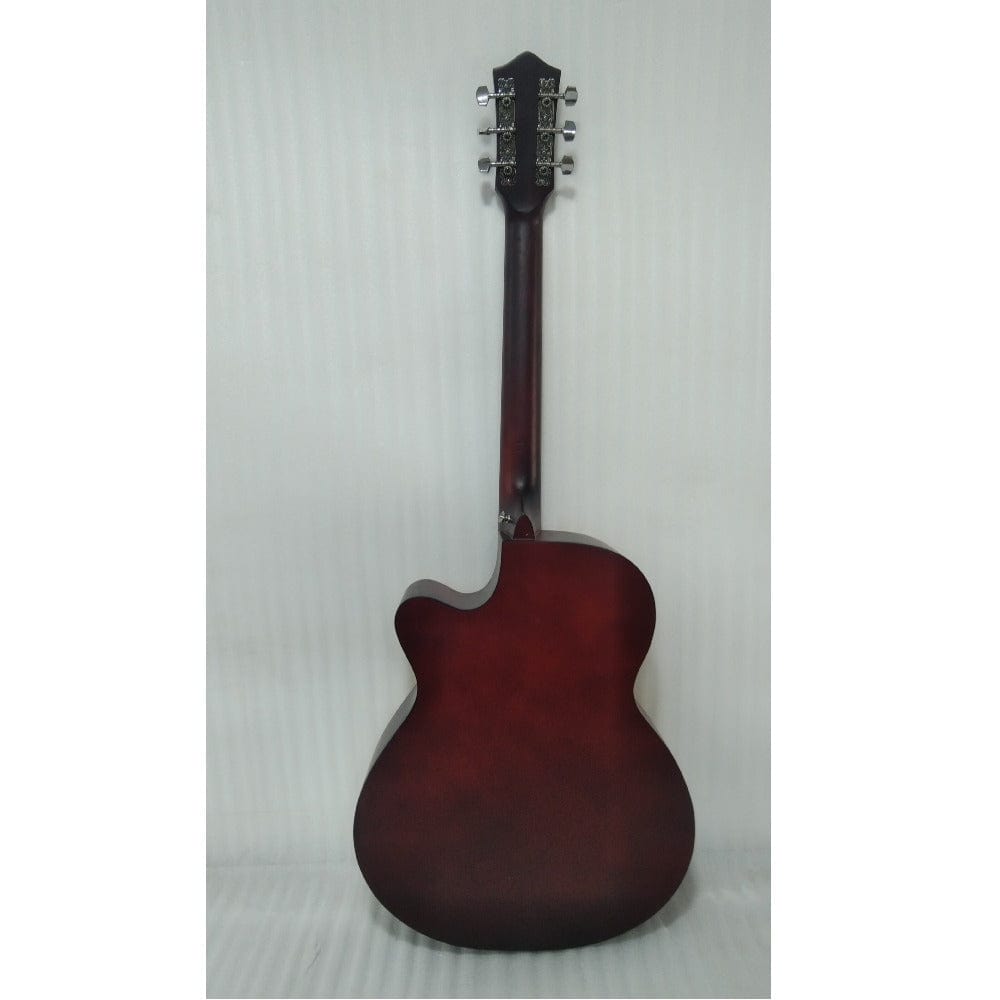 henrix acoustic guitars henrix 40c 40-inch cutaway acoustic guitar with dual action truss rod, gigbag, picks, string set, strap, cloth & ebook - open box b stock #barcode_