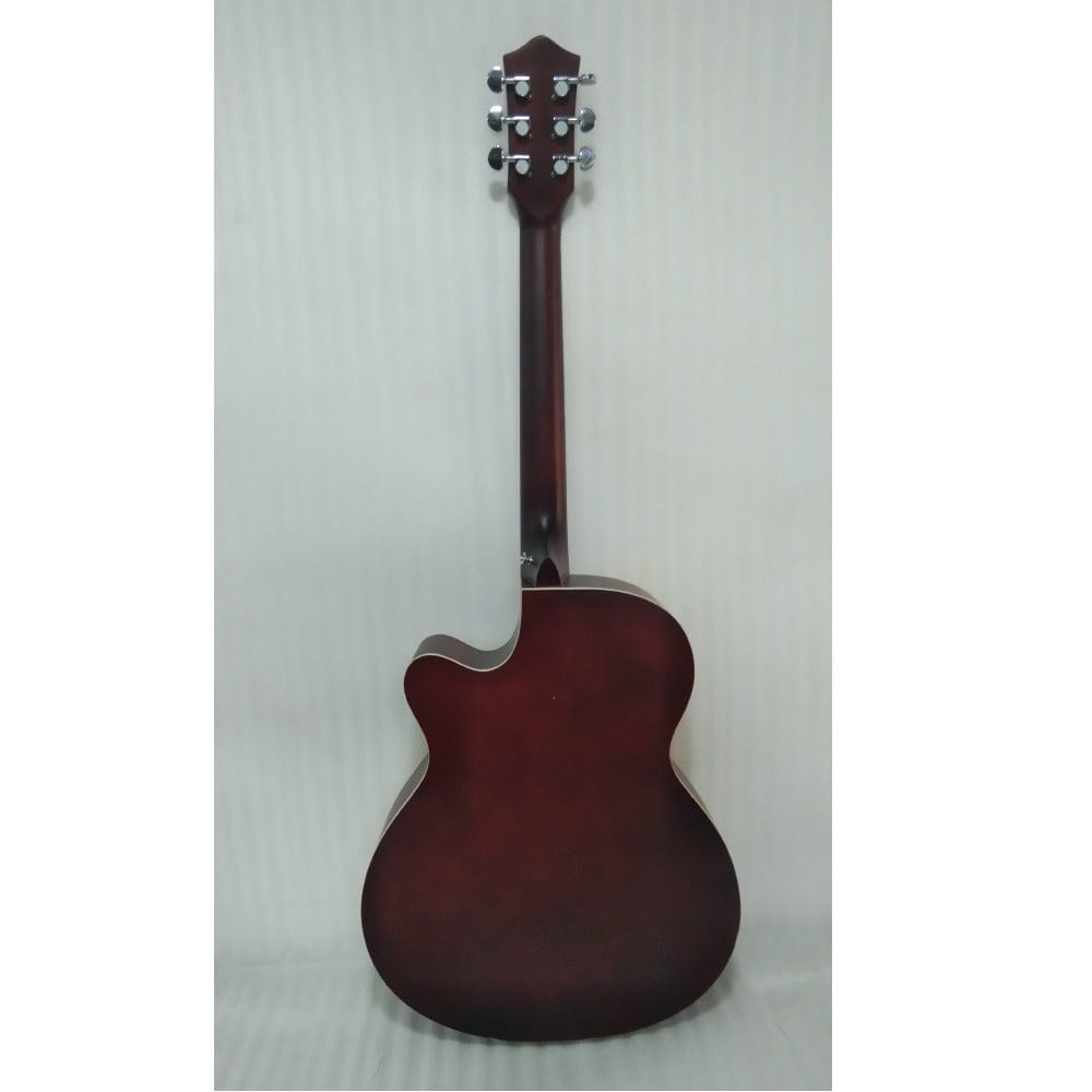 henrix acoustic guitars henrix 40c 40-inch cutaway acoustic guitar with dual action truss rod, gigbag, picks, string set, strap, cloth & ebook - open box b stock #barcode_