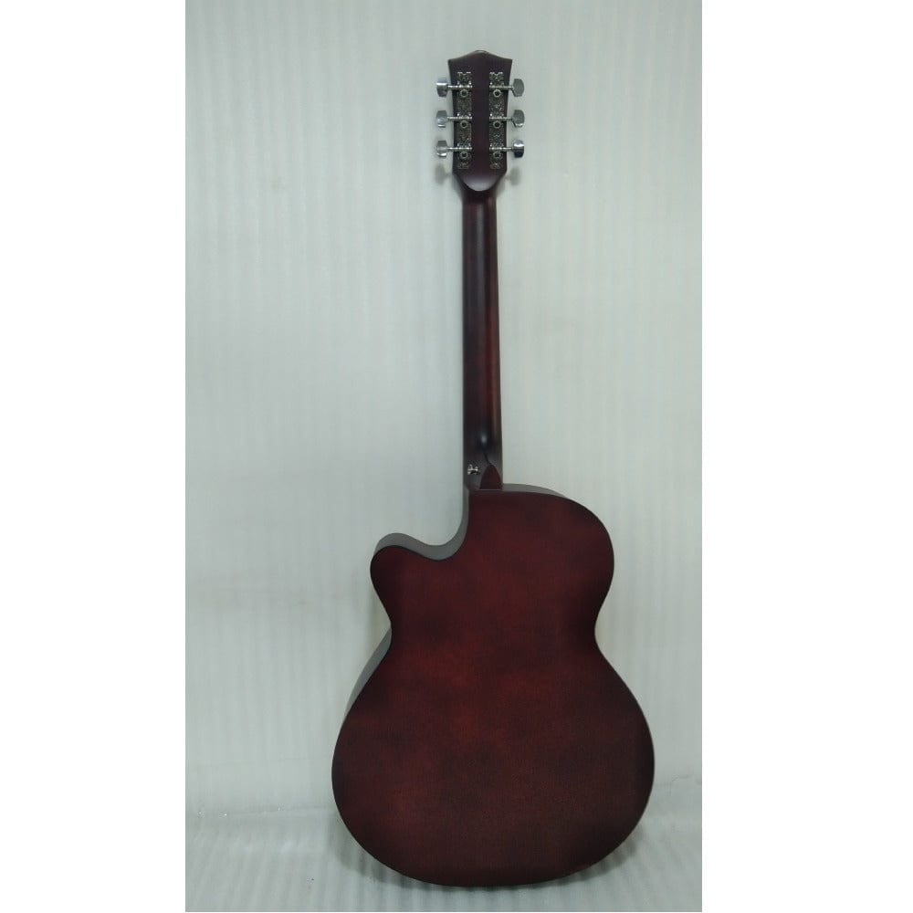 henrix acoustic guitars henrix 40c 40-inch cutaway acoustic guitar with dual action truss rod, gigbag, picks, string set, strap, cloth & ebook - open box b stock #barcode_