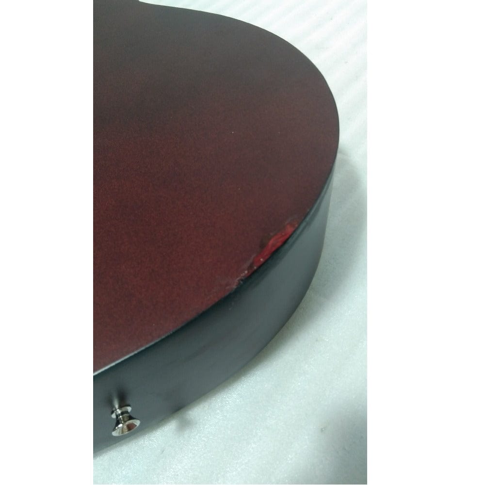 henrix acoustic guitars henrix 40c 40-inch cutaway acoustic guitar with dual action truss rod, gigbag, picks, string set, strap, cloth & ebook - open box b stock #barcode_