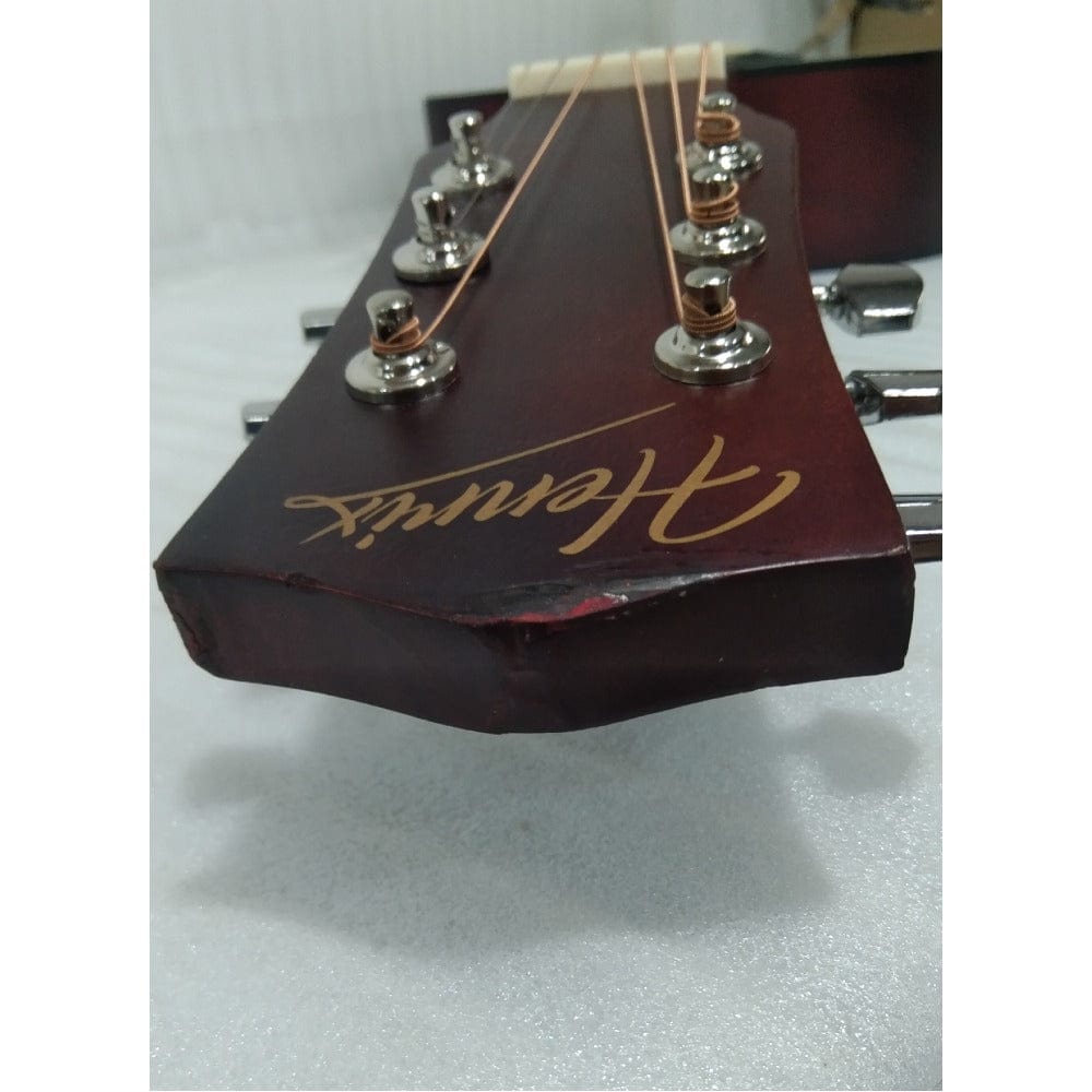 henrix acoustic guitars henrix 40c 40-inch cutaway acoustic guitar with dual action truss rod, gigbag, picks, string set, strap, cloth & ebook - open box b stock #barcode_