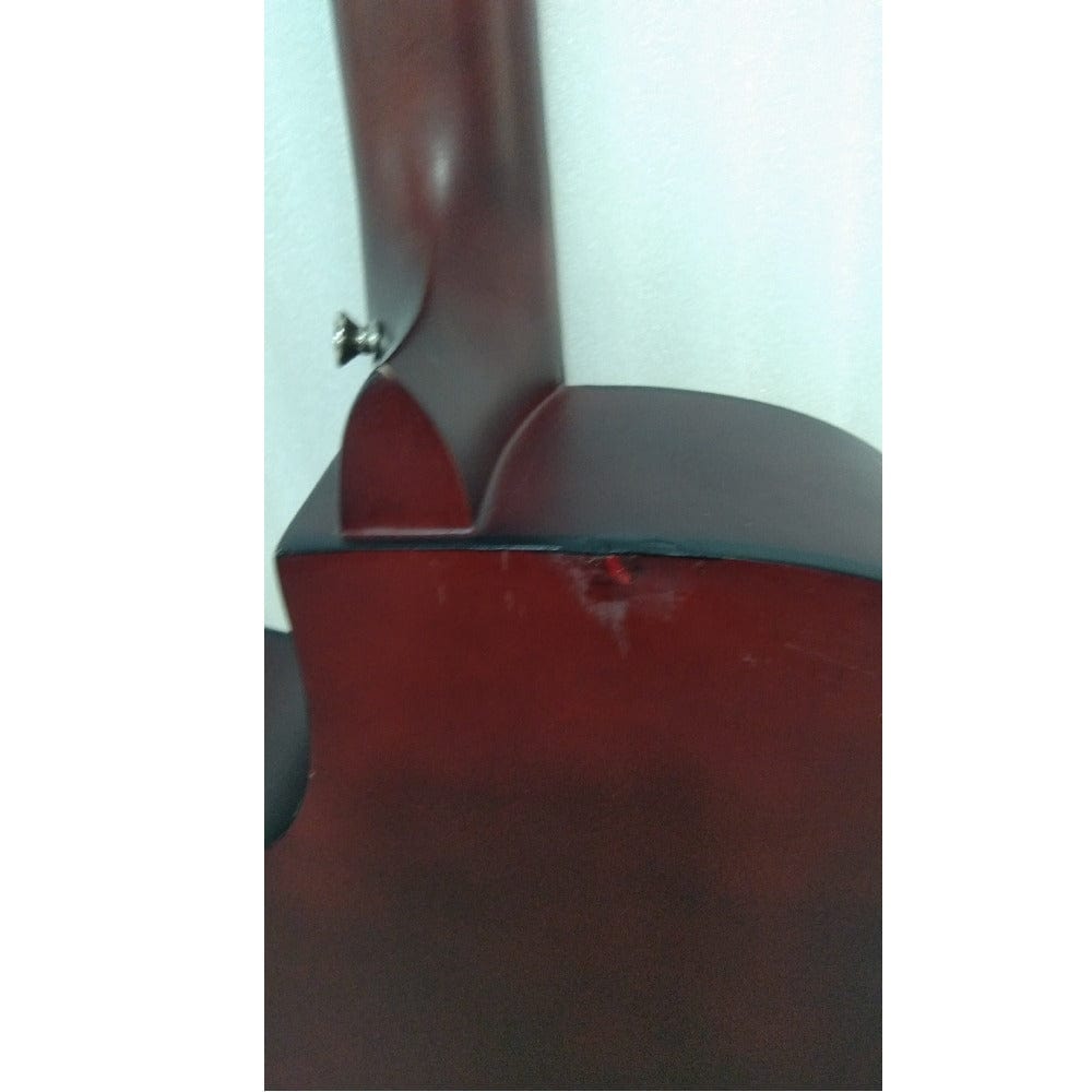 henrix acoustic guitars henrix 40c 40-inch cutaway acoustic guitar with dual action truss rod, gigbag, picks, string set, strap, cloth & ebook - open box b stock #barcode_