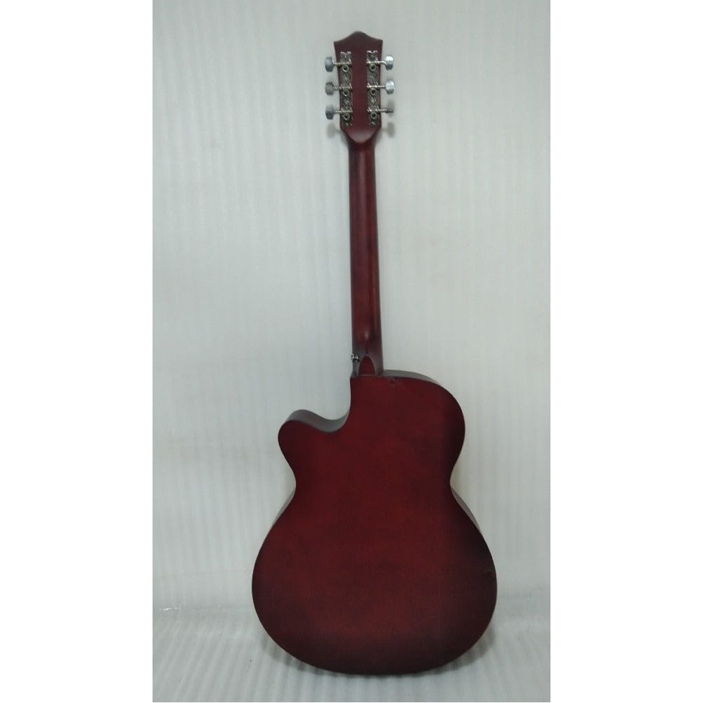 henrix acoustic guitars henrix 40c 40-inch cutaway acoustic guitar with dual action truss rod, gigbag, picks, string set, strap, cloth & ebook - open box b stock #barcode_