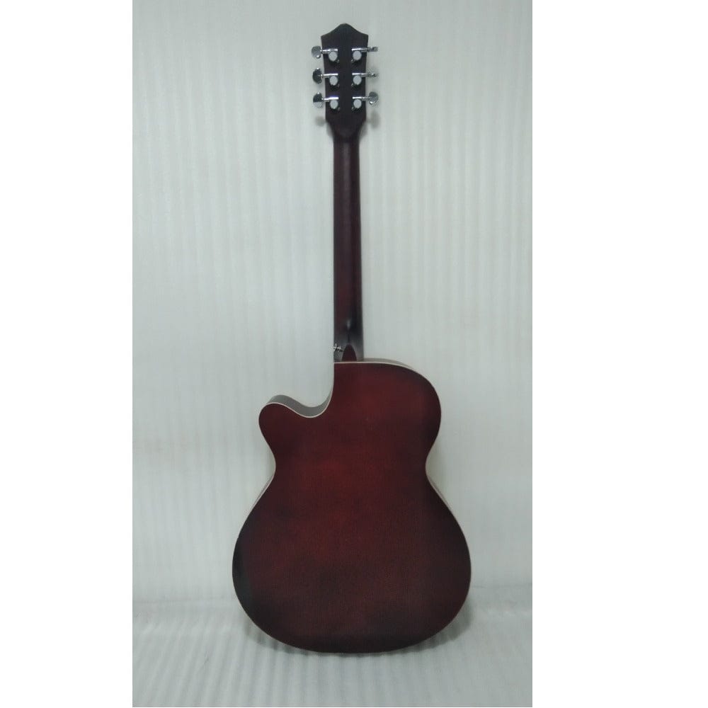 henrix acoustic guitars henrix 40c 40-inch cutaway acoustic guitar with dual action truss rod, gigbag, picks, string set, strap, cloth & ebook - open box b stock #barcode_202301993189