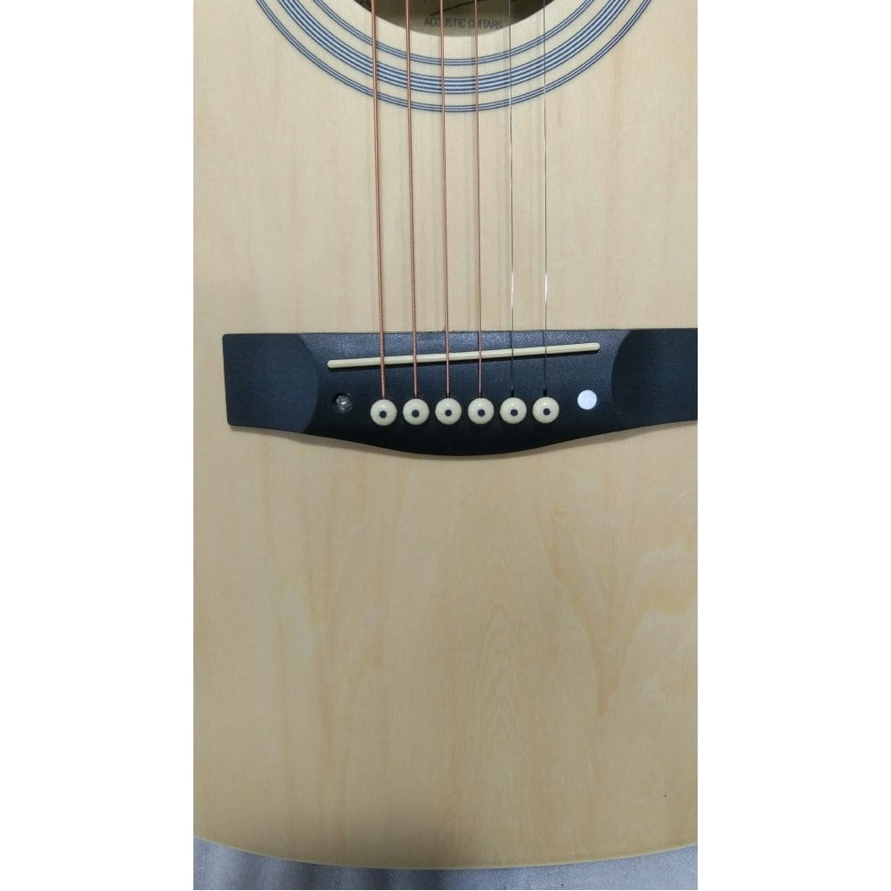 henrix acoustic guitars henrix 40c 40-inch cutaway acoustic guitar with dual action truss rod, gigbag, picks, string set, strap, cloth & ebook - open box b stock #barcode_202401038122