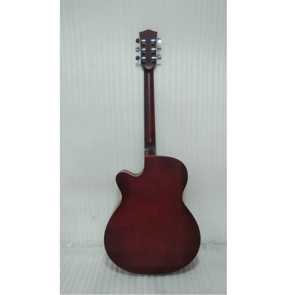 henrix acoustic guitars henrix 40c 40-inch cutaway acoustic guitar with dual action truss rod, gigbag, picks, string set, strap, cloth & ebook - open box b stock #barcode_202401038122