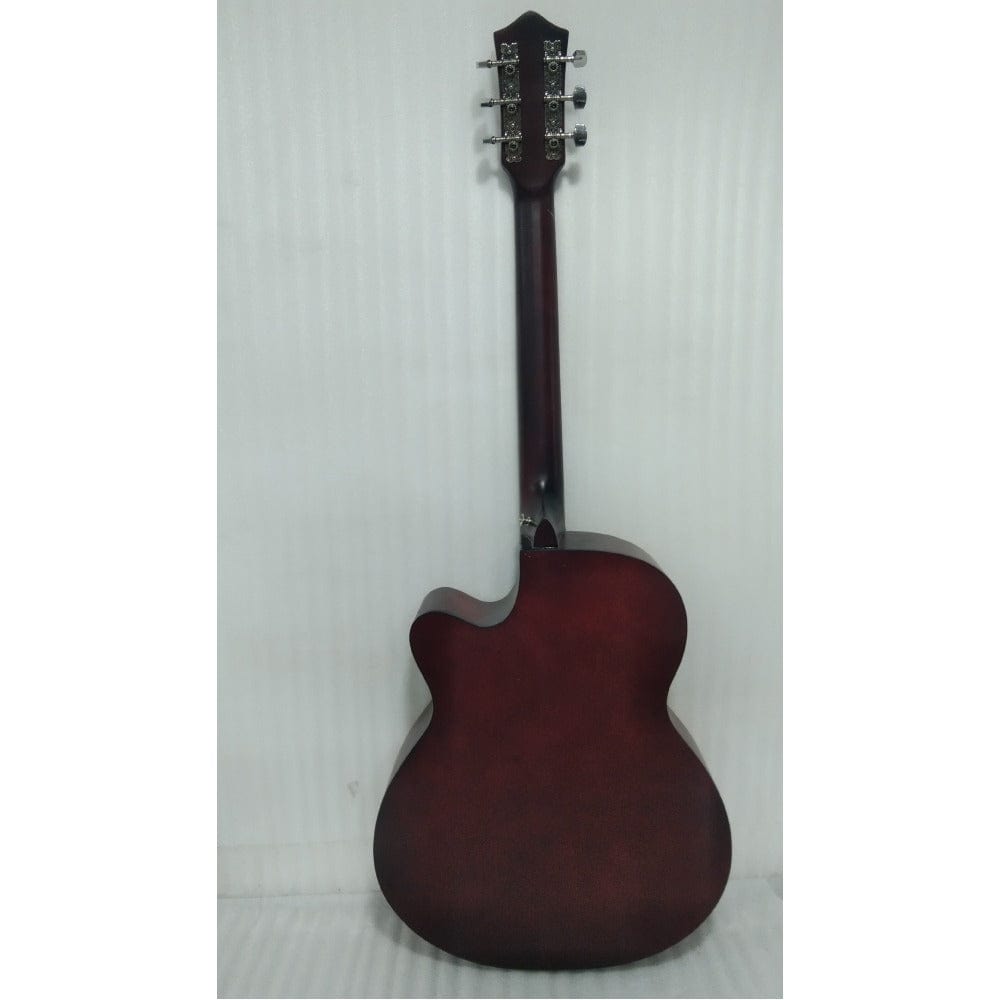 Henrix 40C 40-Inch Cutaway Acoustic Guitar with Dual Action Truss Rod, Gigbag, Picks, String Set, Strap, Cloth & Ebook - Open Box B Stock