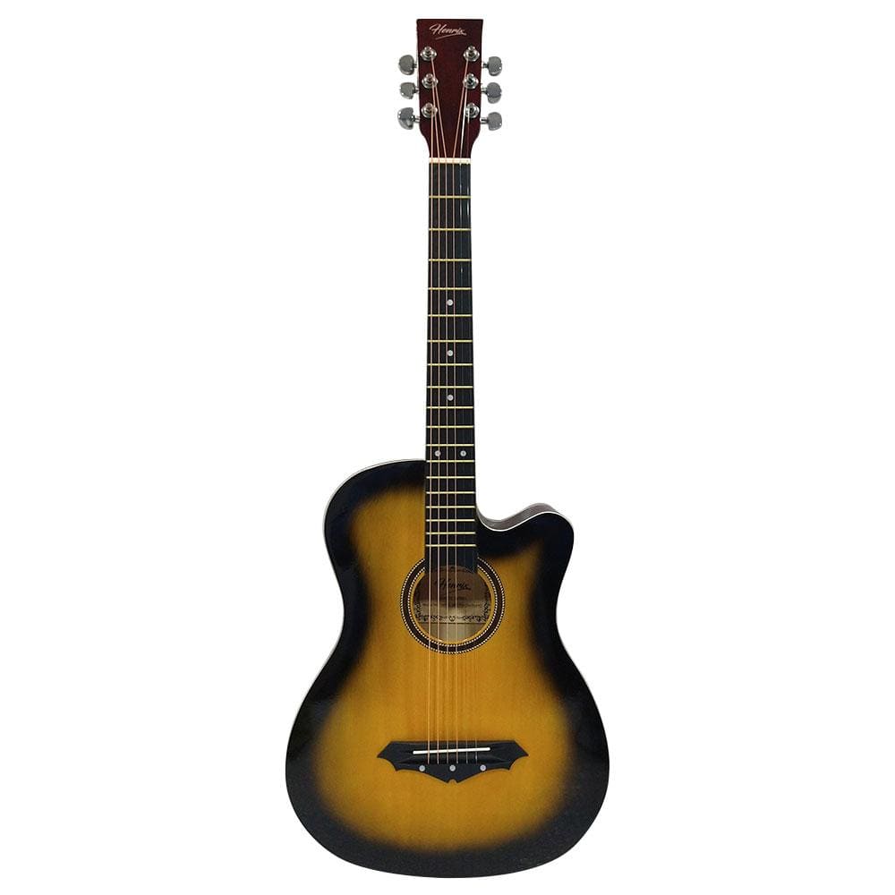 henrix acoustic guitars henrix pro 38 inch 6 string cutaway acoustic guitar - open box