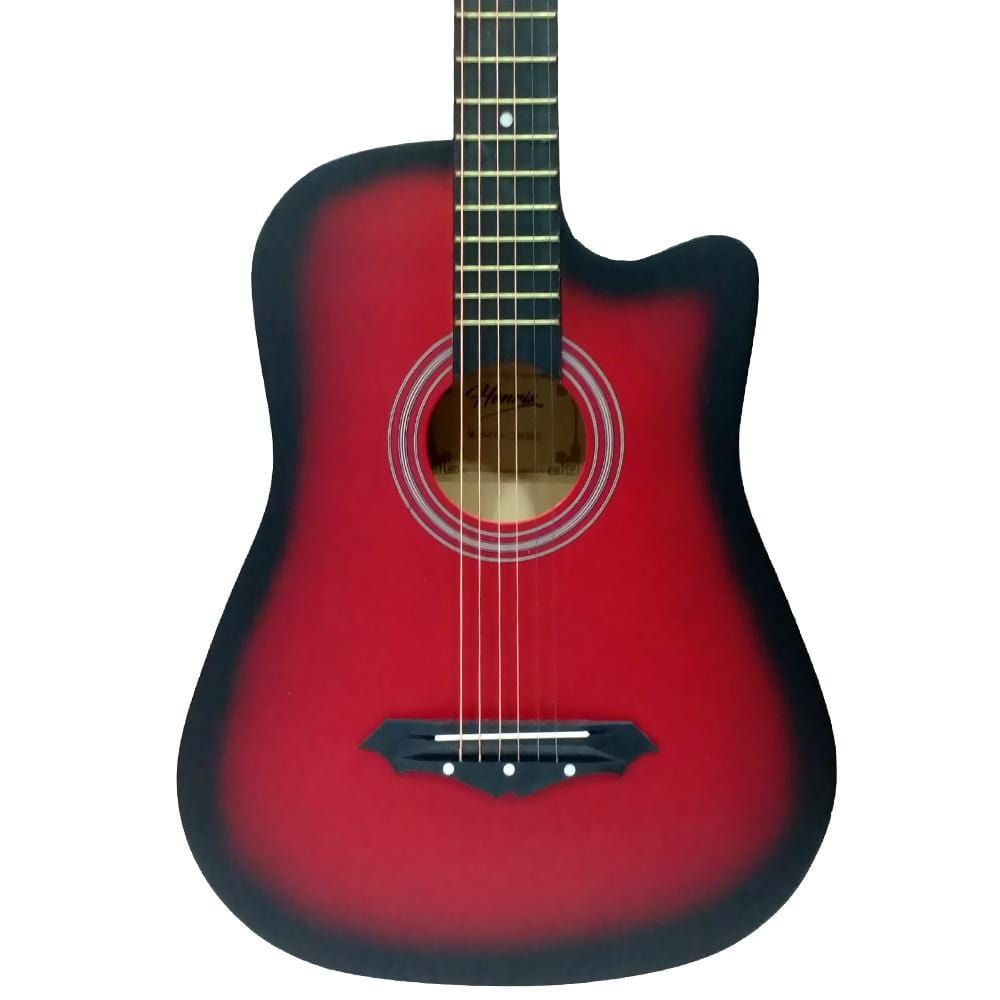 henrix acoustic guitars henrix pro 38 inch 6 string cutaway acoustic guitar - open box