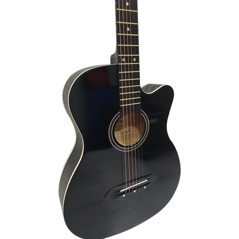 henrix acoustic guitars henrix pro 38 inch 6 string cutaway acoustic guitar - open box