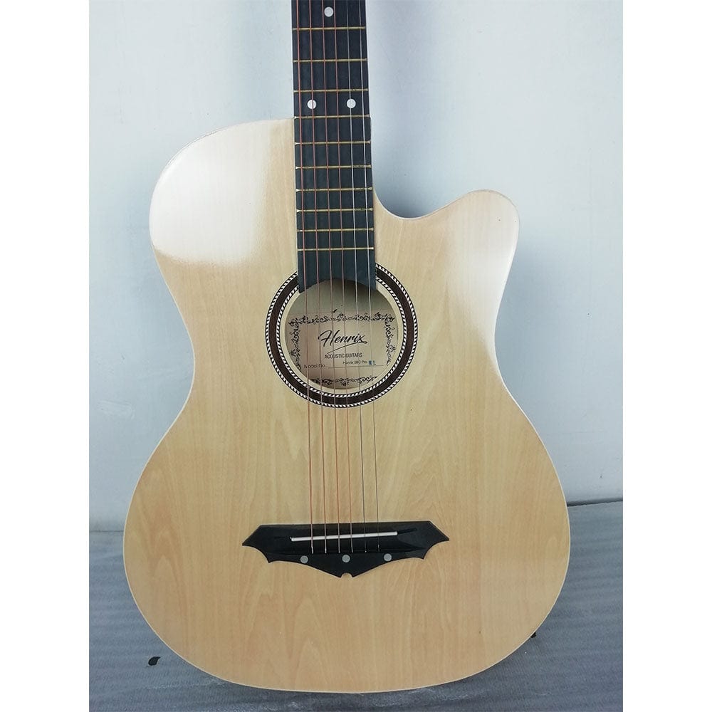 henrix acoustic guitars henrix pro 38 inch 6 string cutaway acoustic guitar - open box b stock #barcode_202101734548