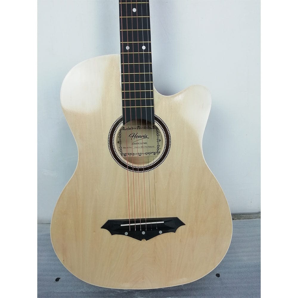 henrix acoustic guitars henrix pro 38 inch 6 string cutaway acoustic guitar - open box b stock #barcode_202101734437