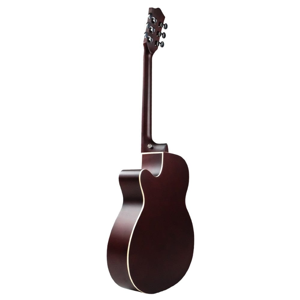 henrix acoustic guitars henrix pro 40c 40-inch cutaway acoustic guitar with dual action truss rod, gigbag, picks, string set, strap, cloth & ebook