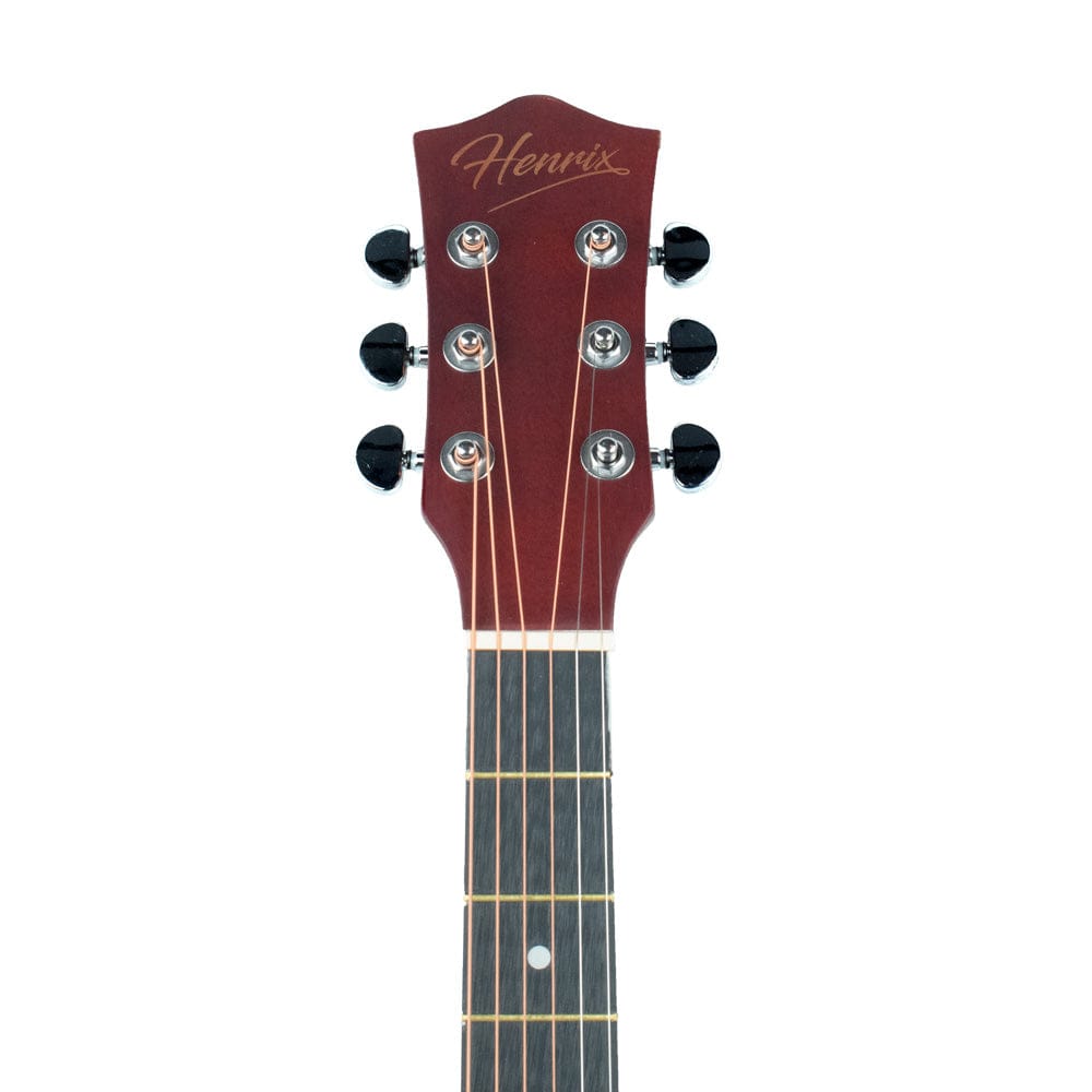 henrix acoustic guitars henrix pro 40c 40-inch cutaway acoustic guitar with dual action truss rod, gigbag, picks, string set, strap, cloth & ebook