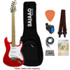 Henrix Electric Guitars Red / Bundle Henrix ST 6 String Strat Style Electric Guitar