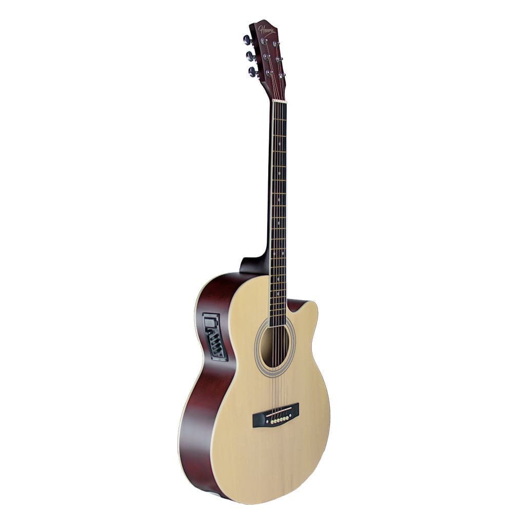 henrix electro acoustic guitars henrix pro 40ce 40" 6 string cutaway electro-acoustic guitar kit - open box