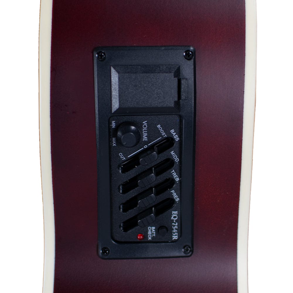 henrix electro acoustic guitars henrix pro 40ce 40" 6 string cutaway electro-acoustic guitar kit - open box