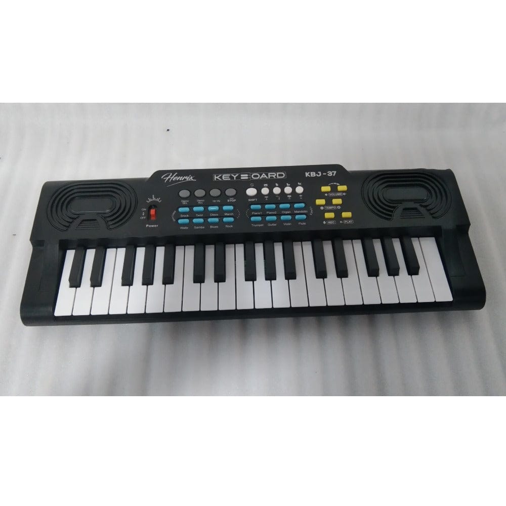 henrix portable keyboards 202301931004 henrix kbj-37 37 key junior keyboard with microphone - open box b stock